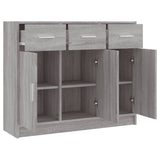 Sideboard Grey Sonoma 91x28x75 cm Engineered Wood 823014