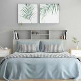 Headboard Cabinet Concrete Grey 160x19x103.5 cm 811875