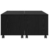 Coffee Table Black Oak 75 x 75 x 38 cm Engineered Wood 875482