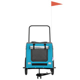 Pet Bike Trailer Blue and Grey Oxford Fabric and Iron 93855