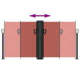 ZNTS Retractable Side Awning Terracotta 120x1000 cm 4004708