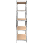 5-Layer Storage Shelf Silver Steel&Engineered Wood 152882