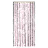 Fly Curtain Silver Grey and Pink 90x200 cm Chenille 377362