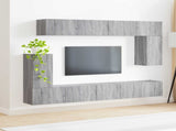 TV Cabinet Set Wall-mounted 5 pcs Grey Sonoma Engineered Wood 3409093