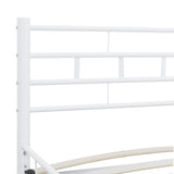 285301 Bed Frame White Metal 200x200 cm