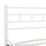 ZNTS 285297 Bed Frame White Metal 120x200 cm