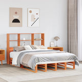 Bookcase Bed without Mattress Wax Brown 120x190 cm Small Double Solid Wood 3323943
