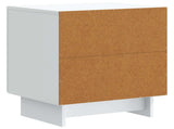Bedside Cabinet White 43 x 34.5 x 50 cm Engineered Wood 893875