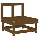Middle Sofa Honey brown, Taupe Solid pine wood, Oxford fabric 825432