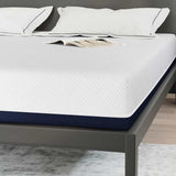 Mattress White and Blue 200 x 200 cm Gel Memory Foam 4106345