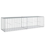 Gabion Basket with Cover 200x50x50 cm Galvanised Iron 3295133