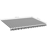 Replacement Fabric for Awning Anthracite and White 3.5x2.5 m 311986