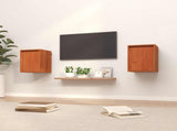 Wall Cabinet 2 pcs Wax Brown 30 x 30 x 40 cm Solid Pine Wood 869868