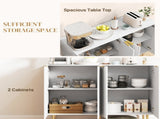 Sideboard Buffet Cabinet, Modern Kitchen Storage Cabinet with 4 Doors and Adjustable Shelves, Living T3398P343510