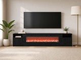 Electric Fireplace Black Oak 165 x 28.5 x 47 cm Engineered wood 8021184