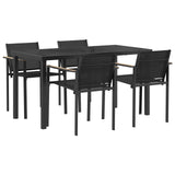 Outdoor Furniture Set 5 pcs Black and Anthracite Textilene 3422887