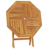 Folding Garden Table Natural 90 x 90 x 75 cm Solid Teak Wood 42042412