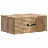 Wall-Mounted Bedside Cabinet 2 pcs Artisan Oak Engineered Wood 898634