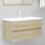 Sink Cabinet with Built-in Basin Sonoma Oak Engineered Wood 3071561