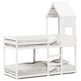 Bunk Bed without Mattress White 90x190 cm Single Solid Wood Pine 3282006