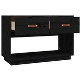 TV Cabinet Black 90x40x60 cm Solid Wood Pine 821526