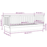 Day Bed without Mattress Grey 80x200 cm Solid Wood Pine 821561