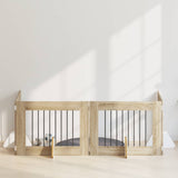 Dog Gate with Stands 4 pcs Sonoma Oak 80 x 60 cm 892134