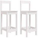 3 Piece Garden Bar Set White Solid Wood Pine 3154736
