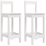 3 Piece Garden Bar Set White Solid Wood Pine 3154736