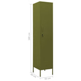 Locker Cabinet Olive Green Steel 180 cm x 46 cm x 35 cm 336252