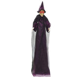 Hanging Halloween Talking Witch Purple 216 x 125 cm Polyester 42020042