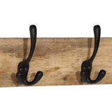 Wall-mounted Coat Rack with 4 Hooks Solid Wood Mango 358956