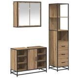 Bathroom Furniture Set 3 pcs Artisan Oak Engineered Wood 3402421