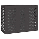Air Conditioner Cover Black 110 x 50 x 80 cm Steel 865904