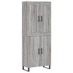 Highboard Grey Sonoma 69.5x34x180 cm Engineered Wood 3199583