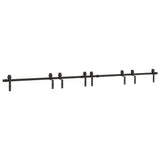 Sliding Door Hardware Kit 366 cm Steel Black 3295795