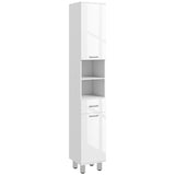 kleankin 71" Tall Slim Bathroom Storage Cabinet, Narrow Cupboard with Drawer, Open Shelves, 2 Doors, T3398P554931