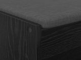 Hall Bench with Cushion with Shelf Black Oak 103 x 38 x 45 cm 891585