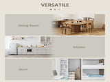 2 Drop Leaf Dining Table, Folding Dining Table for Small Space, Kitchen, Dining Room, Oak UK T3398P344454