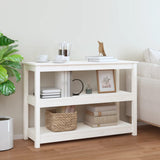 Console Table White 110x40x74 cm Solid Wood Pine 821665