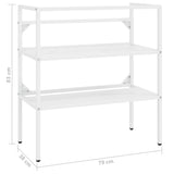 Bathroom Washbasin Frame White 79x38x83 cm Iron 338486