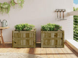 Garden Planters 2 pcs Impregnated Wood Pine 837423