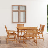 ZNTS 5 Piece Garden Dining Set Solid Acacia Wood 3057843