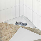2 in 1 Triangle Shower Drain Silver 32 x 32 x 7.5 cm 42015936