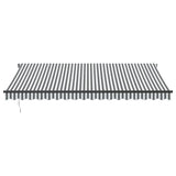 Manual Retractable Awning with LEDs Anthracite&White 450x350 cm 3215813