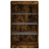 Sideboard with LED Lights Smoked Oak 60.5x37x100 cm 836711