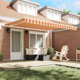 Retractable Awning Manual Yellow and Orange 400 x 300 cm Fabric 3330529