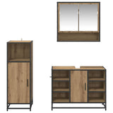 Bathroom Furniture Set 3 pcs Artisan Oak Engineered Wood 3402466
