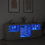 Sideboard with LED Lights Concrete Grey 181.5x37x67 cm 3209040