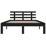 Bed Frame without Mattress Black Solid Wood 200x200 cm 814778
